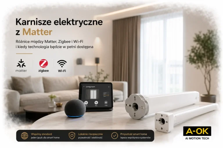 Karnisze elektryczne Matter Kraków — Zigbee czy Wi-Fi?