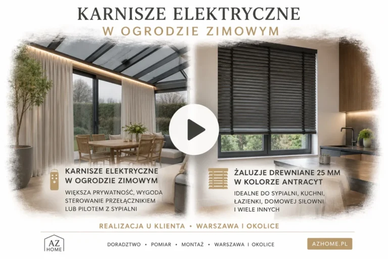 Karnisze elektryczne i żaluzje antracyt Kraków