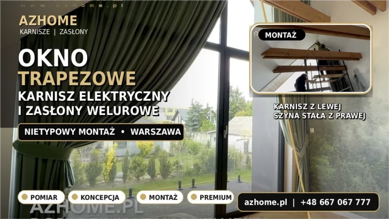 Karnisz elektryczny do okna trapezowego Kraków 