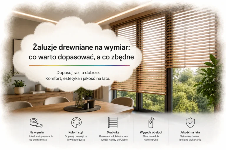 Żaluzje drewniane na wymiar Kraków — co warto dopasować?