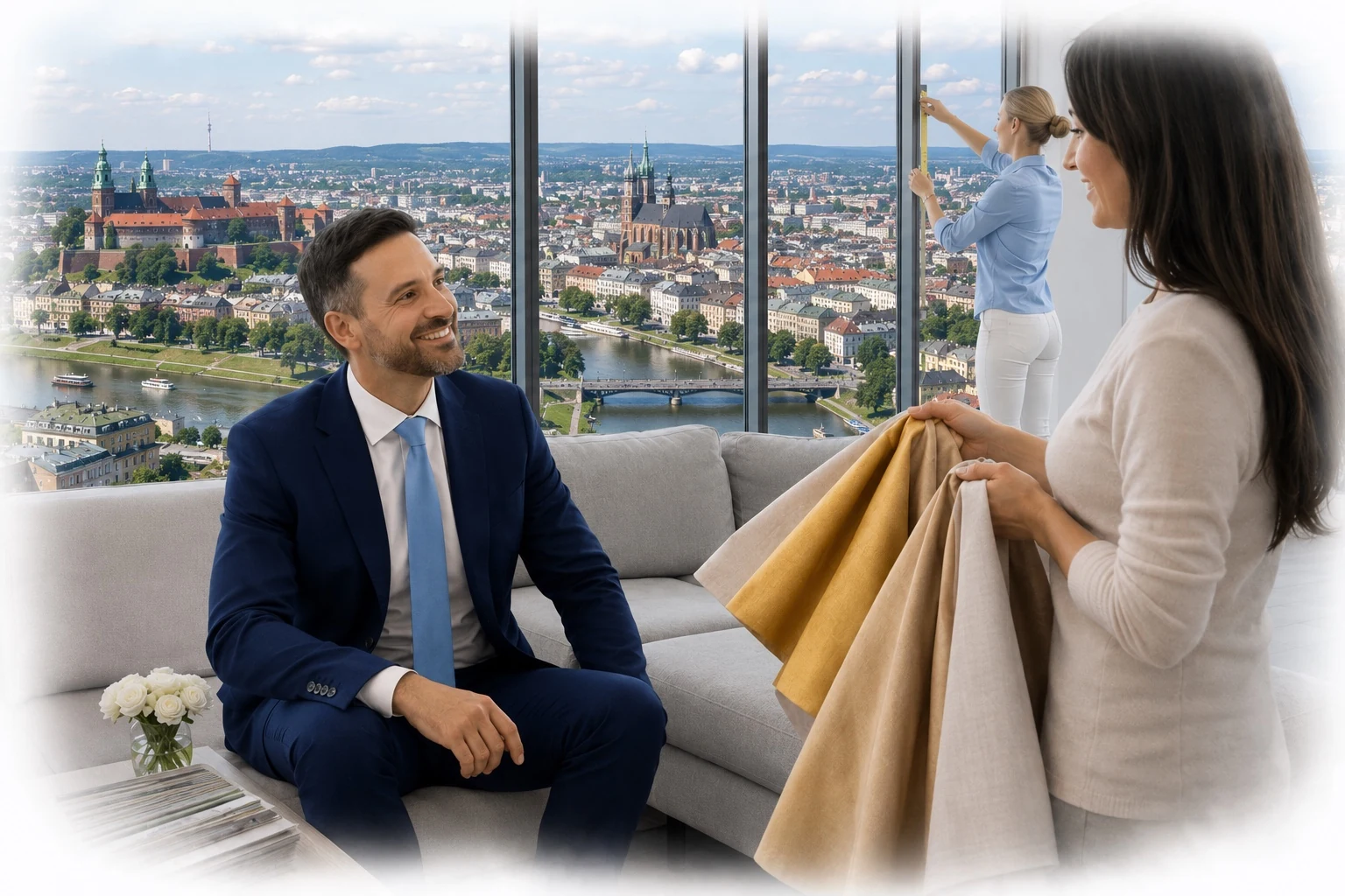 Zasłony dla mężczyzny w Krakowie